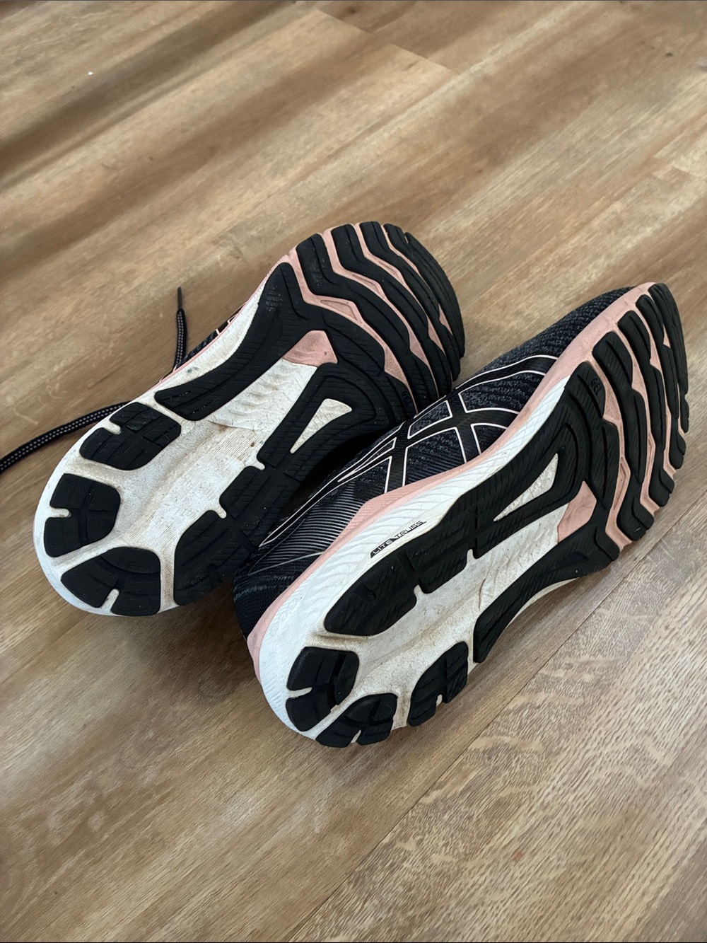 Asics Women's Black and Pink Running Sneakers - Picture 5 of 7